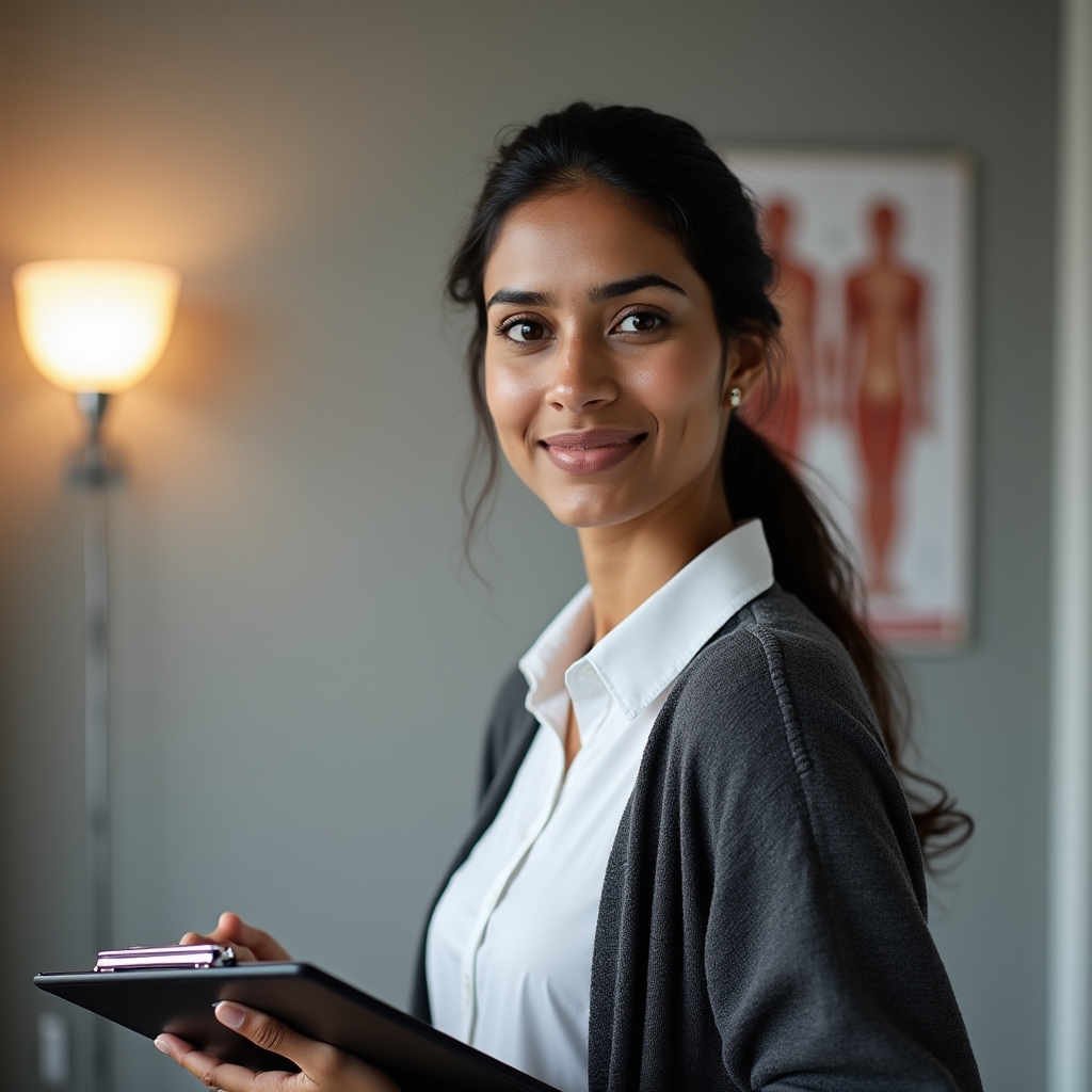 Portrait of Priya Chandran, physical therapist advisor